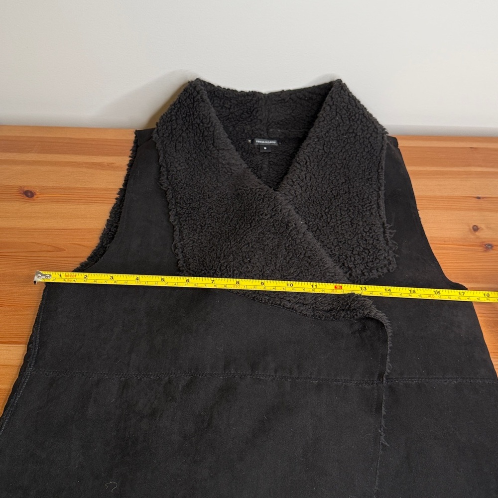 Stella & Dot Chalet Vest - Faux shearling - Black size small - Picture 11 of 11